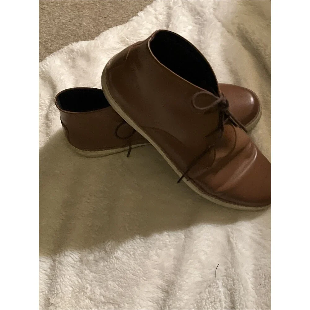 CLARKS COLLECTION Mens Brown Round Toe Lace-Up Leather Chukka Boots 12M